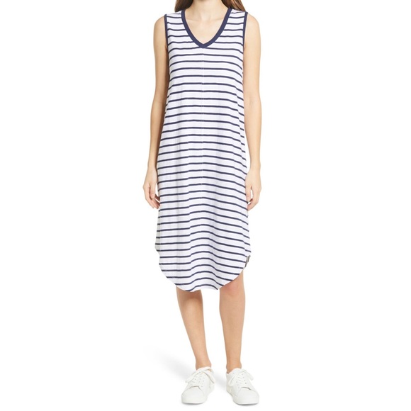 CASLON STRIPE SHIRTTAIL HEM TANK DRESS 🌸IN STORES🌸 - Picture 1 of 2